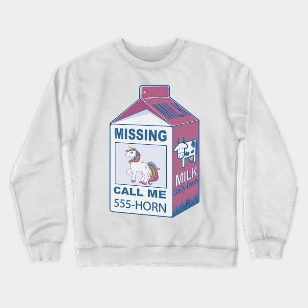 Missing unicorn Crewneck Sweatshirt by Manikool